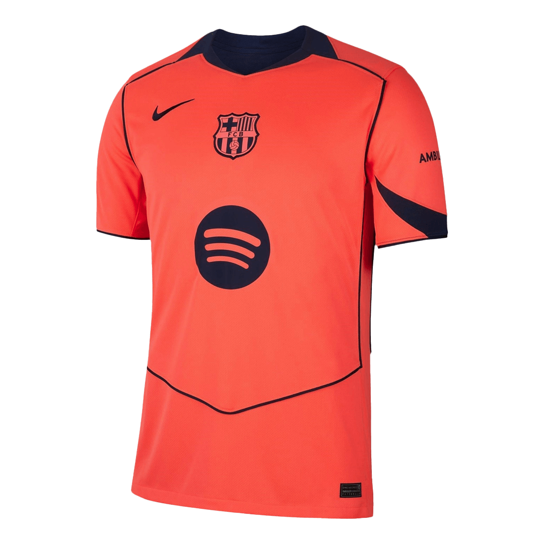 ROONY #28 Barcelona Mens Third Away Soccer Jersey 2025/26 Orange