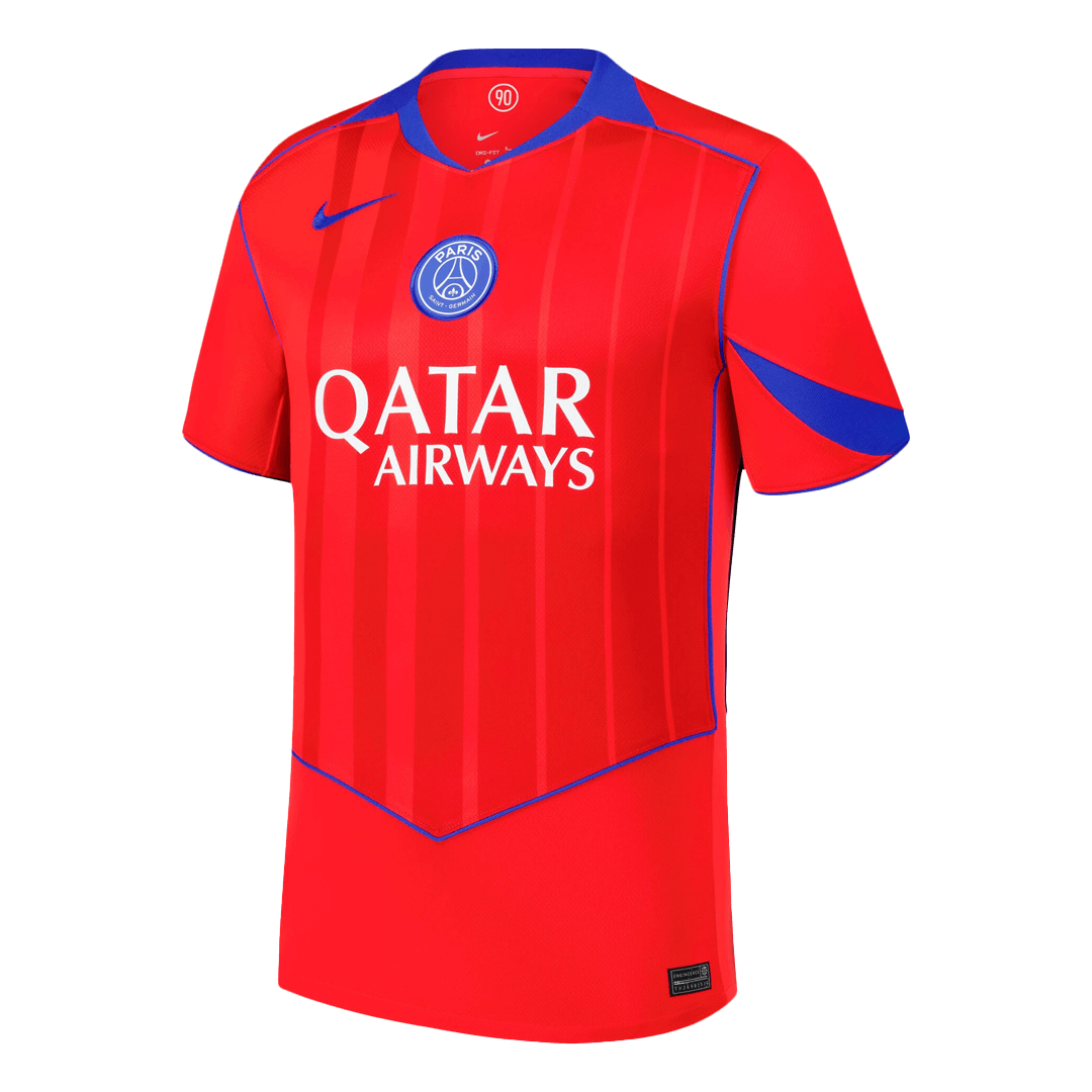 VITINHA #17 PSG Mens Third Away Soccer Jersey 2025/26 Red