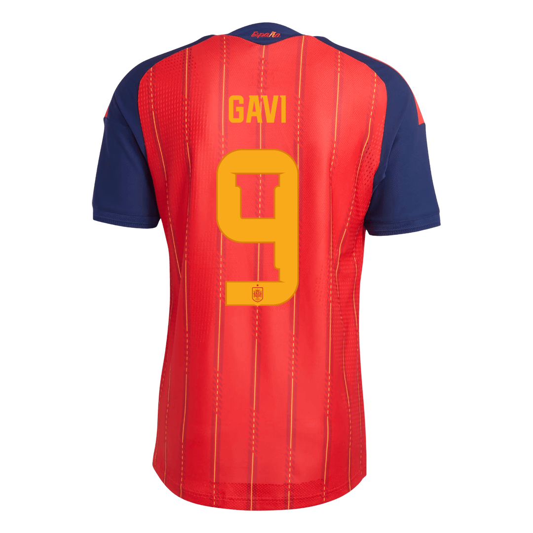GAVI #9 Spain Mens Home Soccer Jersey World Cup 2026 Red - Player Version
