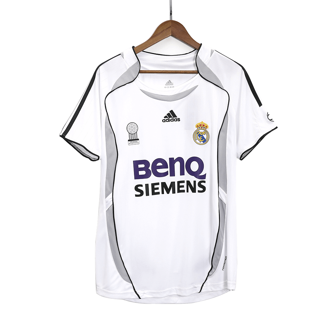 Retro Real Madrid Mens Home Soccer Jersey 2006/07 White