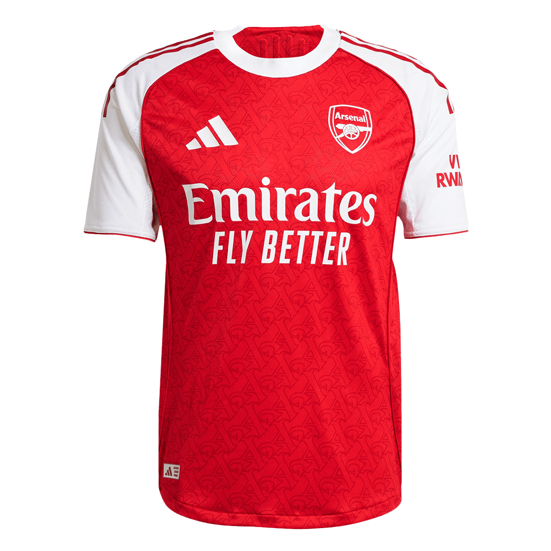 SALIBA #2 Arsenal Mens Home Soccer Jersey 2025/26 Red - Player Version