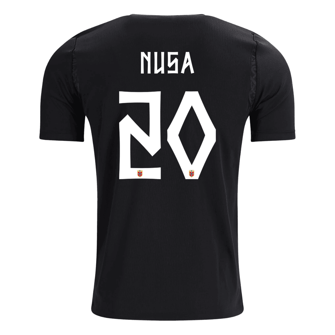 NUSA #20 Norway Mens Away Soccer Jersey World Cup 2026 Black