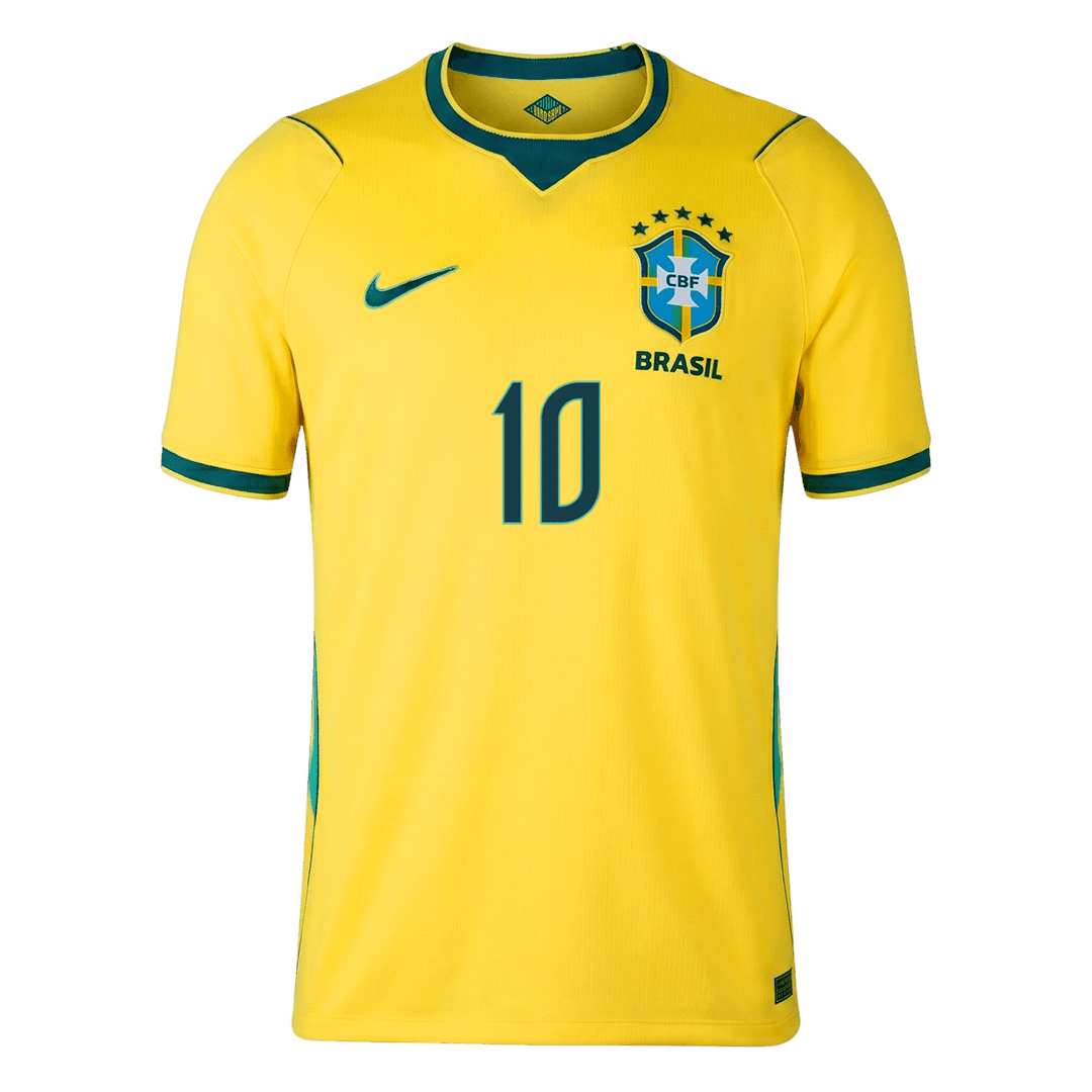 NEYMAR JR. #10 Brazil Mens Home Soccer Jersey World Cup 2026 Yellow
