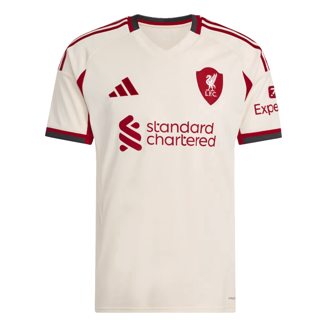 GAKPO #18 Liverpool Mens Away Soccer Jersey 2025/26 White