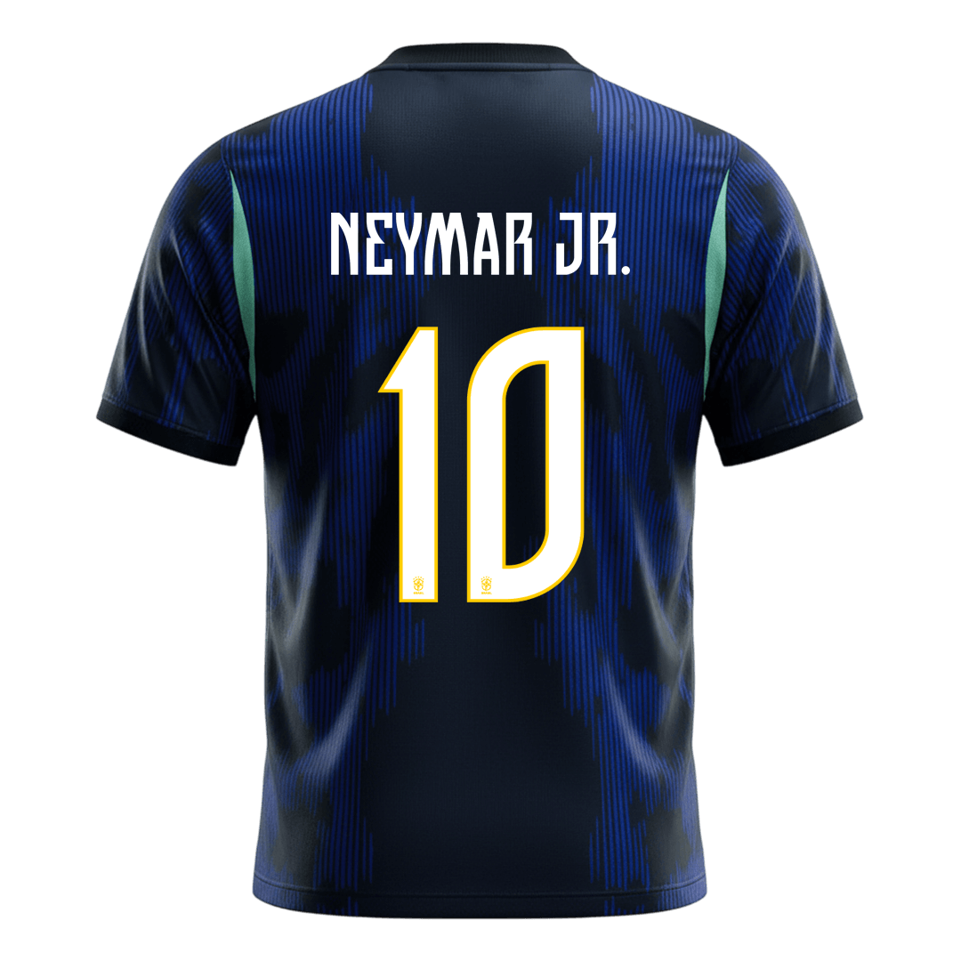 NEYMAR JR. #10 Brazil Mens Away Soccer Jersey World Cup 2026 Navy