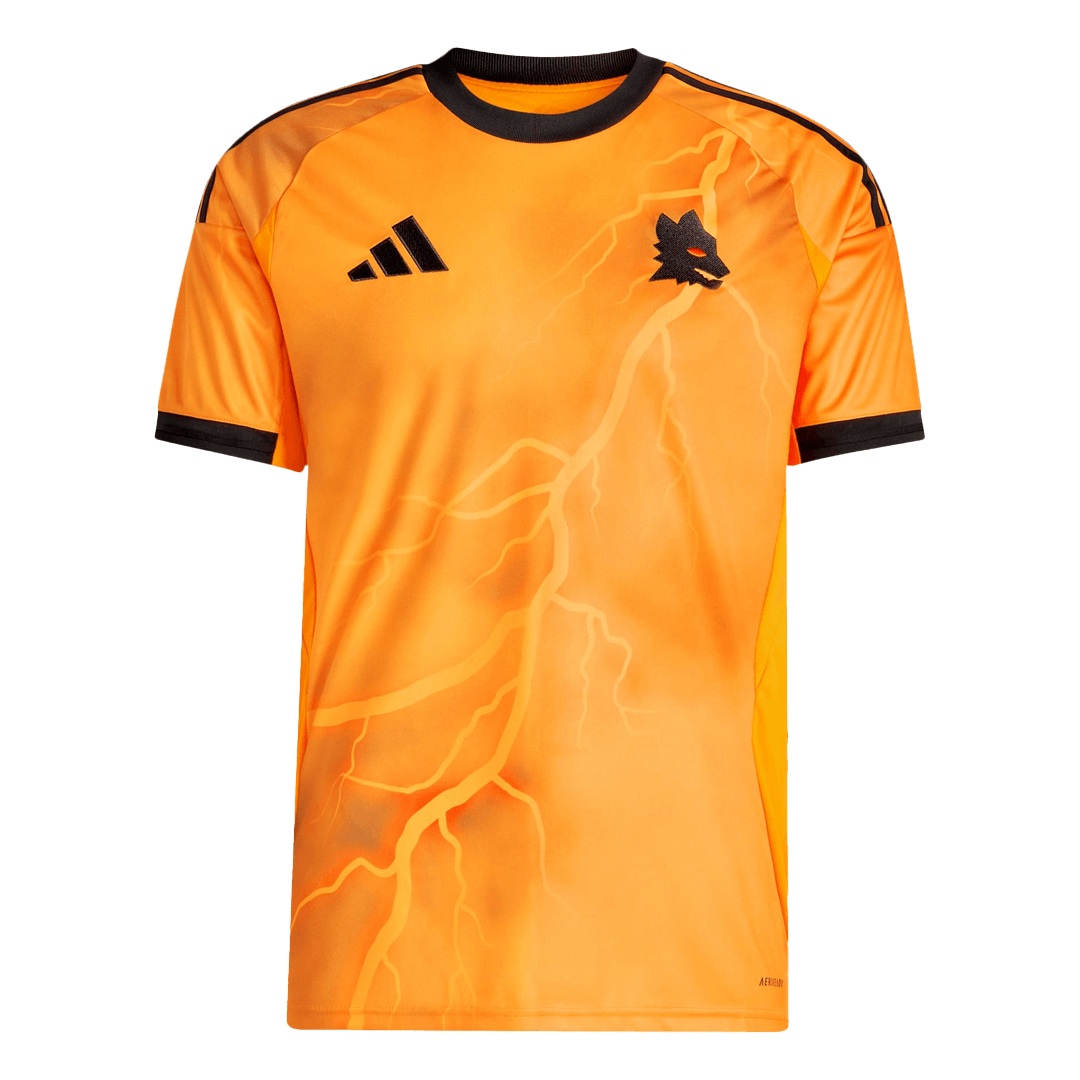 DYBALA #21 Roma Mens Away Soccer Jersey 2025/26 Orange