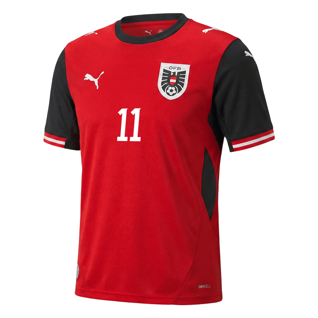 GREGORITSCH #11 Austria Mens Home Soccer Jersey World Cup 2026 Red