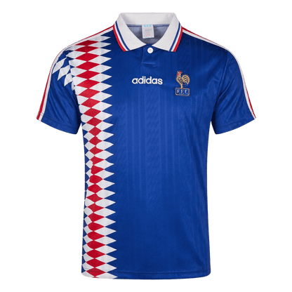 Retro France Mens Home Soccer Jersey 1994 Blue