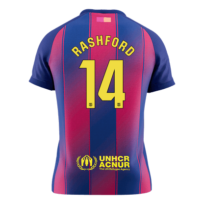 RASHFORD #14 Barcelona Mens Home Soccer Jersey 2025/26 Red&Blue [PREMIUM]