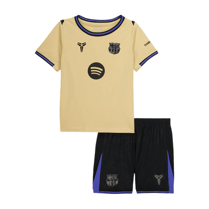 Barcelona Kids Away Soccer Kit 2025/26 Yellow