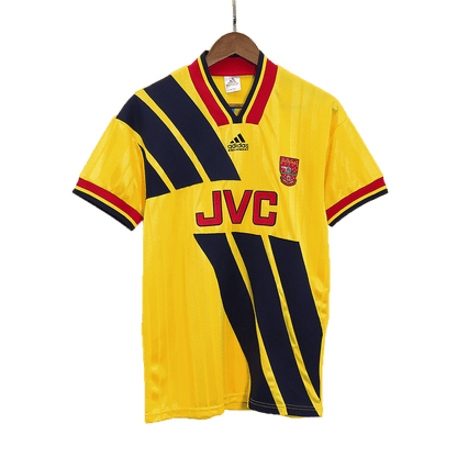 Retro Arsenal Mens Away Soccer Jersey 1993/94 Yellow