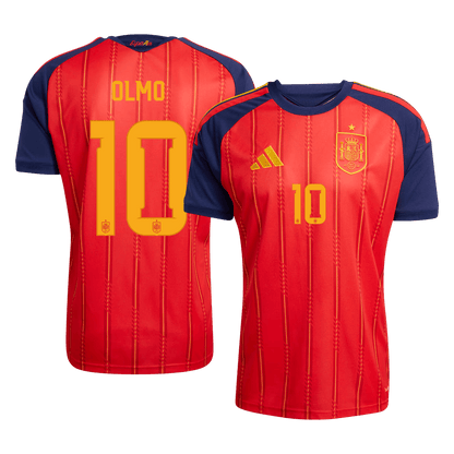 OLMO #10 Spain Mens Home Soccer Jersey World Cup 2026 Red [PREMIUM]