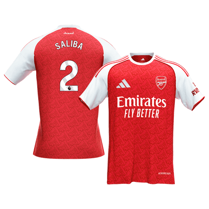 SALIBA #2 Arsenal Mens Home Soccer Jersey 2025/26 Red [PREMIUM]