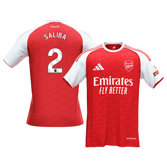 SALIBA #2 Arsenal Mens Home Soccer Jersey 2025/26 Red [PREMIUM]