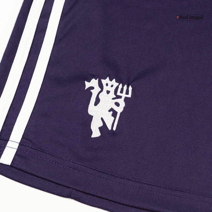 Manchester United Mens Away Soccer Shorts 2025/26 Purple