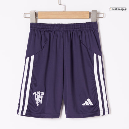 Manchester United Kids Away Soccer Kit 2025/26 White