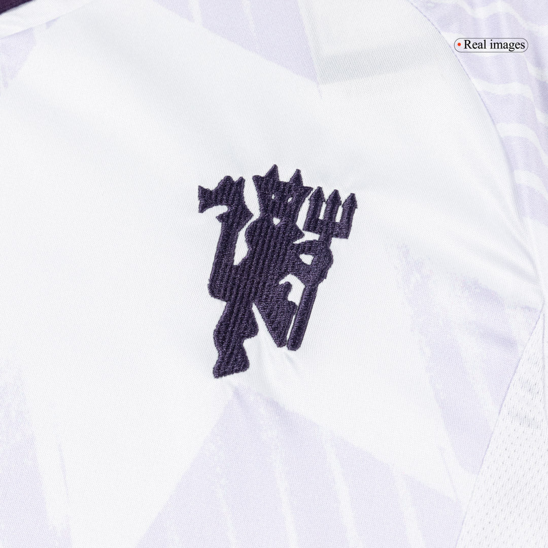 Manchester United Mens Away Long Sleeve Soccer Jersey 2025/26 White