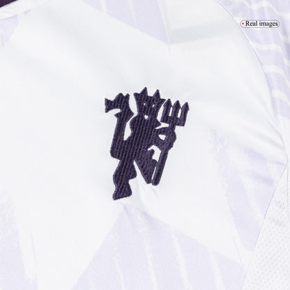 Manchester United Mens Away Long Sleeve Soccer Jersey 2025/26 White