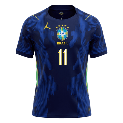 RAPHINHA #11 Brazil Mens Away Soccer Jersey World Cup 2026 Navy