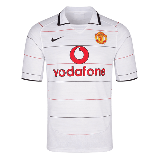 Retro Manchester United Mens Away Soccer Jersey 2004/06 White