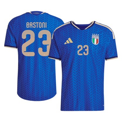 BASTONI #23 Italy Mens Home Soccer Jersey World Cup 2026 Blue - Player Version