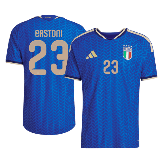 BASTONI #23 Italy Mens Home Soccer Jersey World Cup 2026 Blue - Player Version