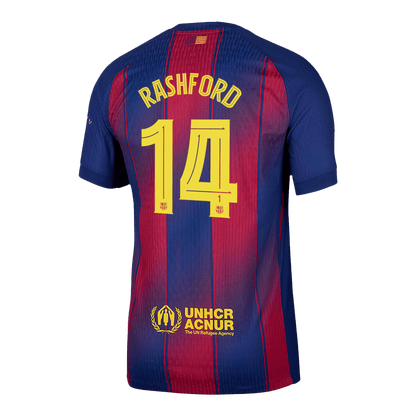 RASHFORD #14 Barcelona Mens Home Soccer Jersey UCL 2025/26 Red&Blue - Player Version
