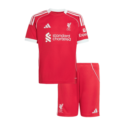 Liverpool Kids Home Soccer Kit 2025/26 Red