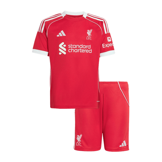 Liverpool Kids Home Soccer Kit 2025/26 Red