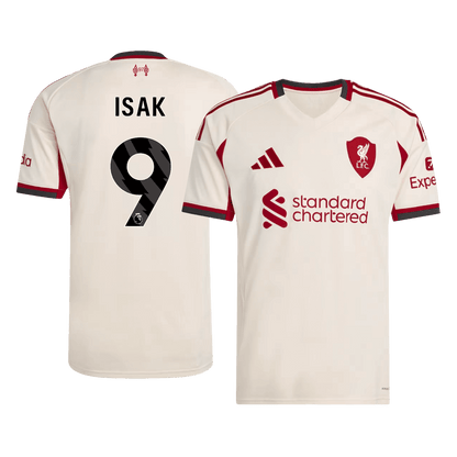 ISAK #9 Liverpool Mens Away Soccer Jersey 2025/26 White