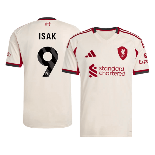 ISAK #9 Liverpool Mens Away Soccer Jersey 2025/26 White