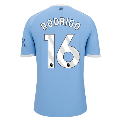 RODRIGO #16 Manchester City Mens Home Soccer Jersey 2025/26 Blue [PREMIUM]