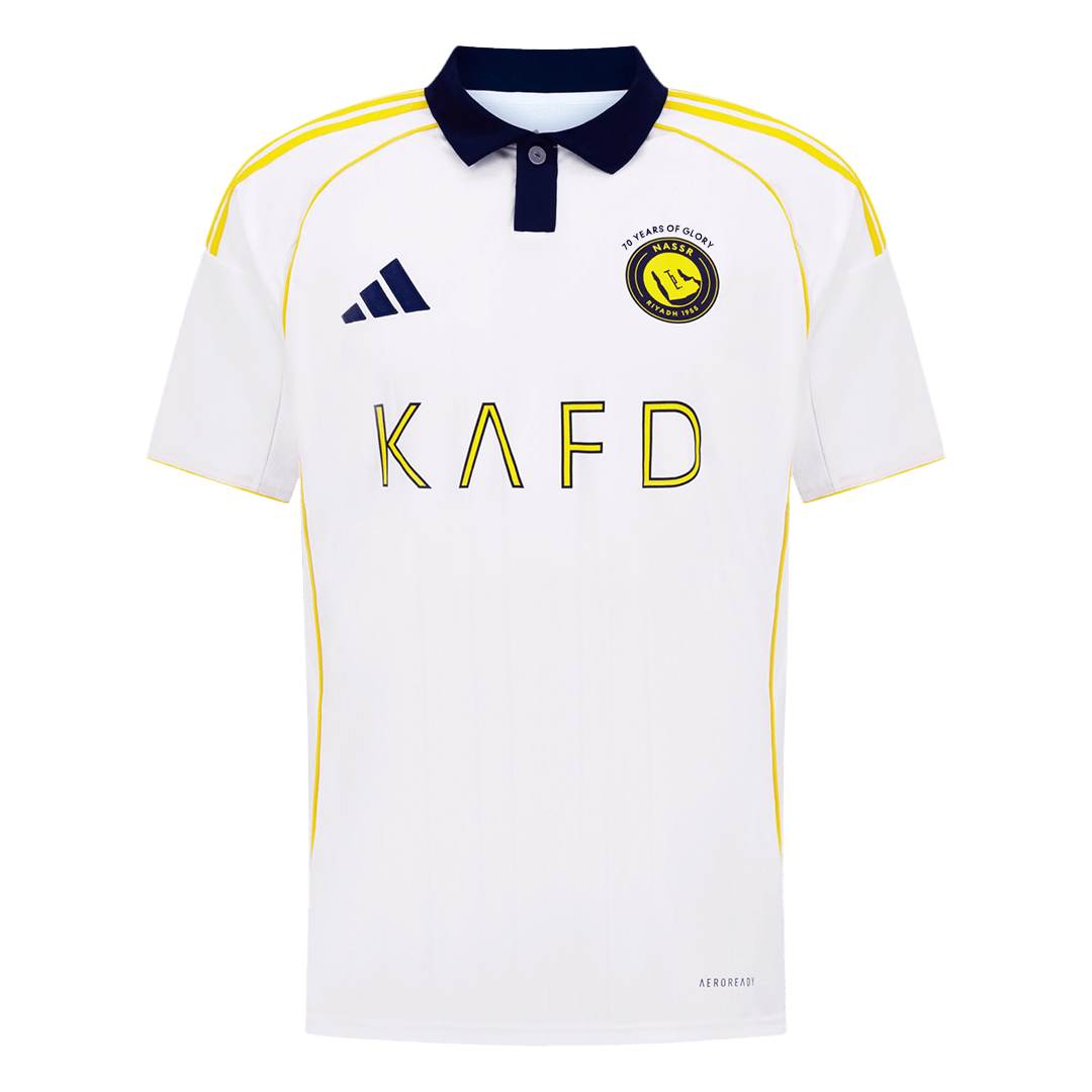 Al Nassr Mens Third Away Soccer Jersey 2025/26 White