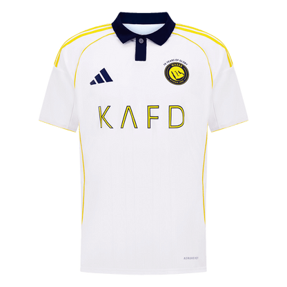Al Nassr Mens Third Away Soccer Jersey 2025/26 White