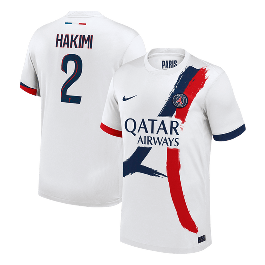 HAKIMI #2 PSG Mens Away Soccer Jersey 2025/26 White