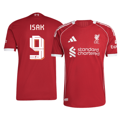 ISAK #9 Liverpool Mens Home Soccer Jersey UCL 2025/26 Red - Player Version