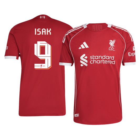 ISAK #9 Liverpool Mens Home Soccer Jersey UCL 2025/26 Red - Player Version