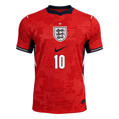 BELLINGHAM #10 England Mens Away Soccer Jersey World Cup 2026 Red - Player Version