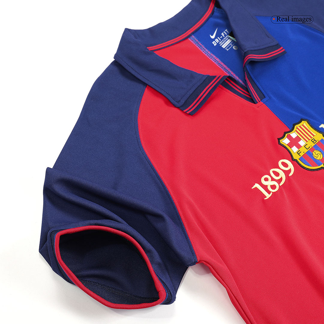 Retro GUARDIOLA #4 Barcelona Mens Home Soccer Jersey 1999/00 Red&Blue