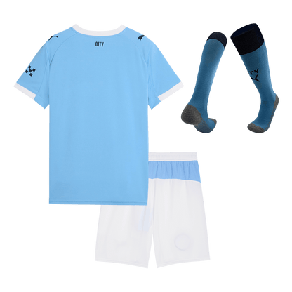Manchester City Kids Home Soccer Full Set 2025/26 Blue