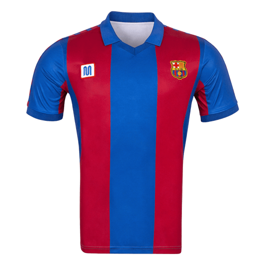Retro Barcelona Mens Home Soccer Jersey 1980/82 Blue&Garnet