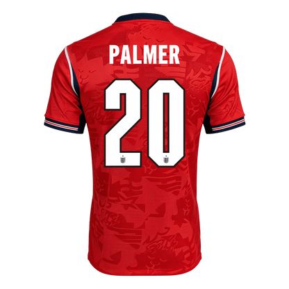 PALMER #20 England Mens Away Soccer Jersey World Cup 2026 Red - Player Version