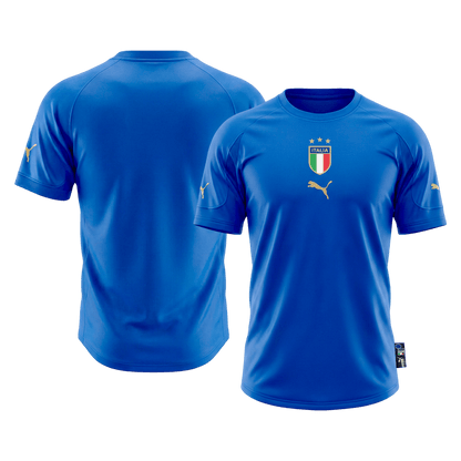 Retro Italy Mens Home Soccer Jersey 2004 Blue