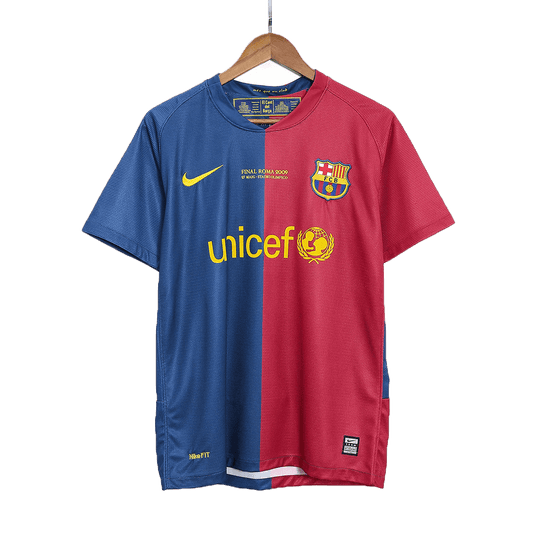 Retro Barcelona Mens Home Soccer Jersey UCL Final UCL 2008/09