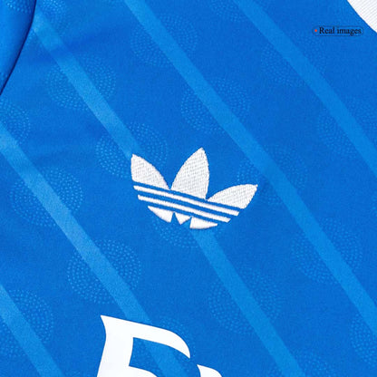 Real Madrid Mens Third Away Long Sleeve Soccer Jersey 2025/26 Blue