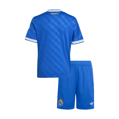 Real Madrid Kids Third Away Soccer Kit 2025/26 Blue