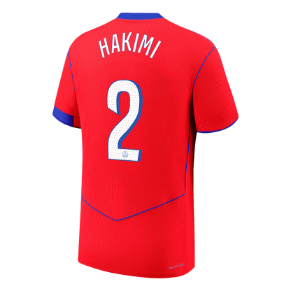 HAKIMI #2 PSG Mens Third Away Soccer Jersey 2025/26 Red - Player Version