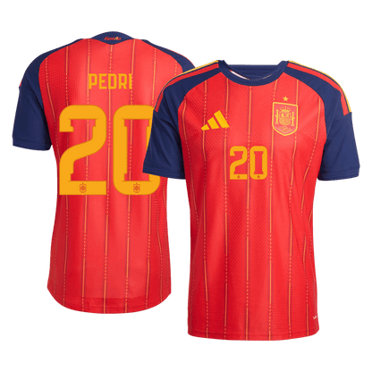 PEDRI #20 Spain Mens Home Soccer Jersey World Cup 2026 Red - Player Version
