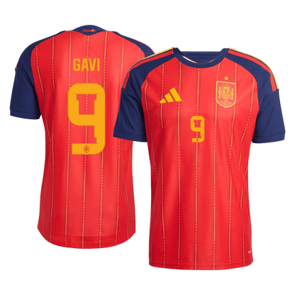 GAVI	 #9 Spain Mens Home Soccer Jersey World Cup 2026 Red - Player Version