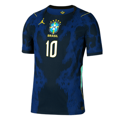 NEYMAR JR. #10 Brazil Mens Away Soccer Jersey World Cup 2026 Navy - Player Version